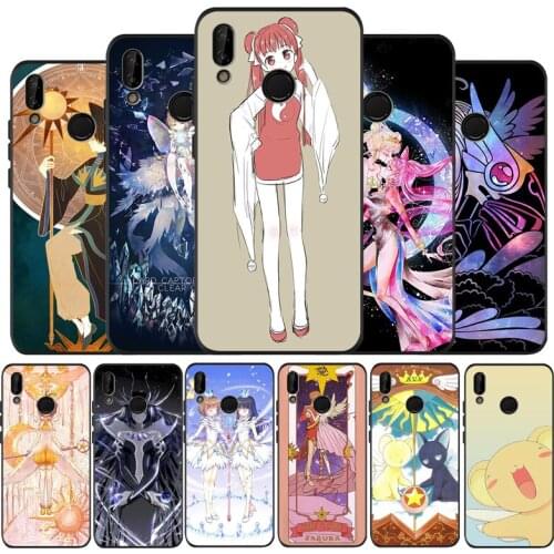 Cardcaptor Sakura Soft Silicone black Phone Case For Huawei P9 P10 P20 P30 P40 lite P20 P30 P40 pro Y9 Y6 P smart 2019