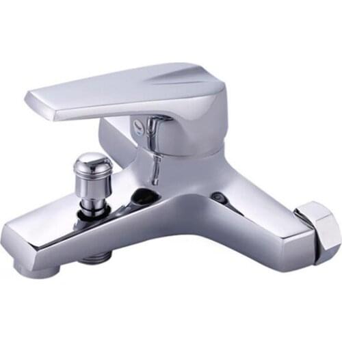 2 Function Outlet Wall Mounted Bathroom Bathtub Faucet Waterfall Hot and Cold Water Mixer Tap Holder Tap Brass Chrome