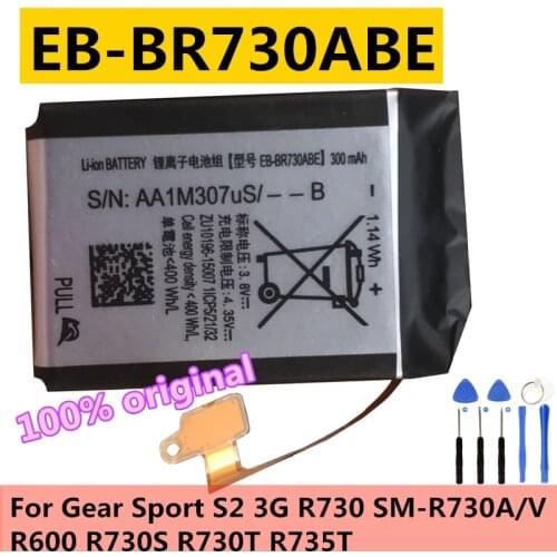 New Original EB-BR730ABE 300mAh Battery For Samsung Gear Sport S2 3G R730 SM-R730A / V SM-R600 SM-R730S SM-R730T SM-R735T