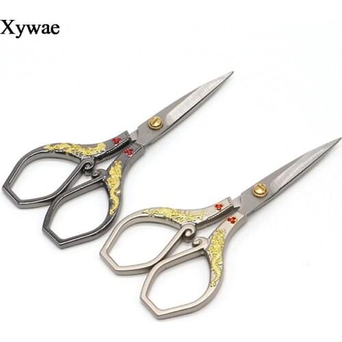 Zakka European Sewing Scissors Retro Embroidery Fabric Cutter Dragon Vintage Scissors Tailors Scissors Tool Needlework Shears