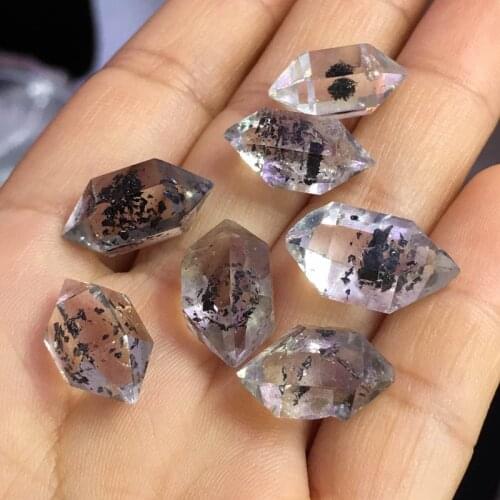 One pieces AAA LOOSE BEADS Herkimer Diamond faceted 15mm /20mm wholesale for DIY jewelry necklace