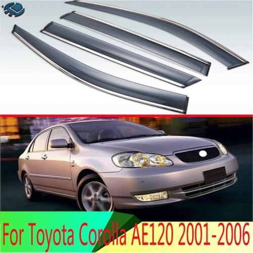 For Toyota Corolla AE120 2001 2002 2003 2004 2005 2006 Plastic Exterior Visor Vent Shades Window Sun Rain Guard Deflector
