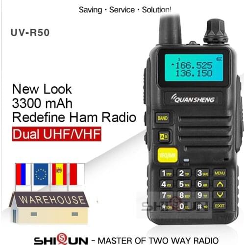 Quansheng UV-R50-2 Upgrade Mobile Walkie Talkie Vhf Uhf Dual Band Radio Comunicador Hf Transceiver UV-R50-1 UV R50 Series Uv-5r