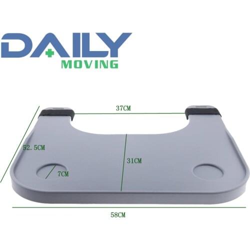 Portable ABS Wheelchair lap Tray Table with 2 Cups Holder For 16" to 20" wheelchair Medical Portable Desk