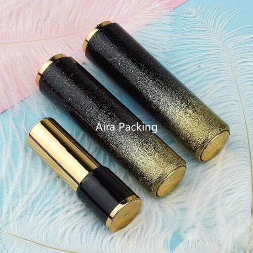 Empty Lipstick Bottle Round 12.1mm Plastic Lipstick Tube High Class Gradient Elegant Lip Balm Package 10pcs 30pcs 50pcs