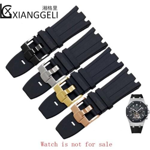 Watch Accessories 28mm Natural Silicone Strap AP 15703 Royal Oak Waterproof and Sweatproof Mens & Womens Outdoor Sports Strap