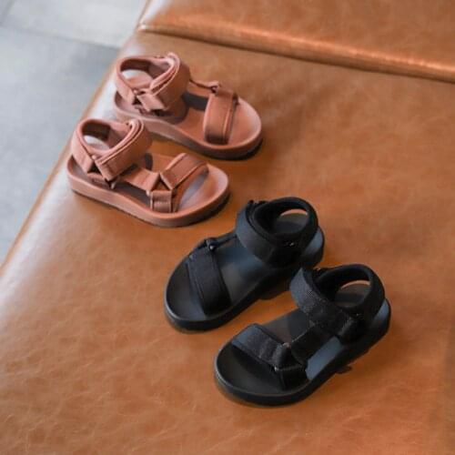 2020 Fashion New Baby Toddler Shoes Simple Open Toe Children Sandals Girls Boys Big Children Soft Bottom Beach Shoes1 - 12 Years