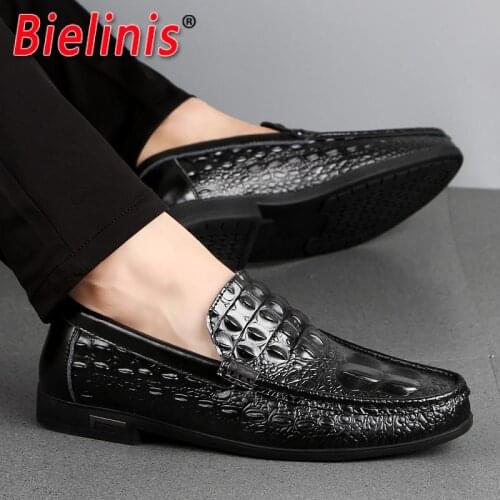 Italian Mens Casual Shoes Luxury Brand Leather Mens Loafers Moccasin Soft Breathable Boat Shoes Plus Size 38-46