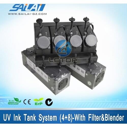 Uv Ink Sub Tank System 4+8 With Filter Blender For large UV Printer