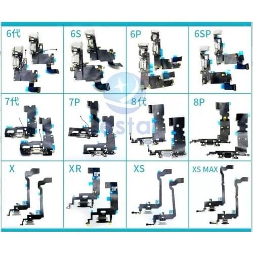 3pcs OEM Charging Port Flex Cable for iPhone 6 6P 6S 6SP 7 7P 8 8Plus X XR XS XSMAX USB Dock Connector Charger Ports