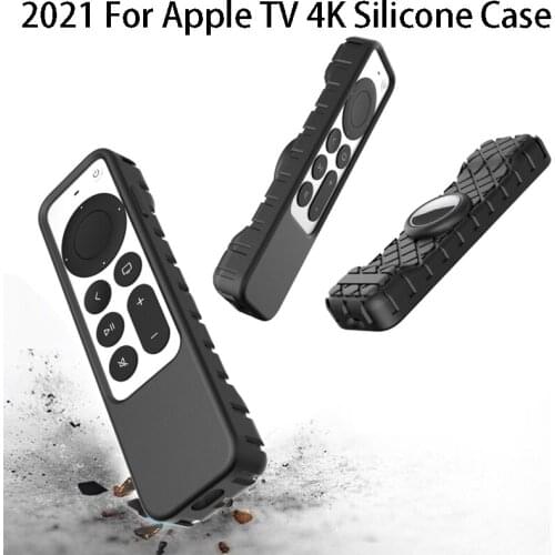 2021 Anti-Lost Protective Case For Apple 4K HD TV Siri Remote Anti-Slip Durable Silicon Shockproof Cover For Air*Tag Applicable