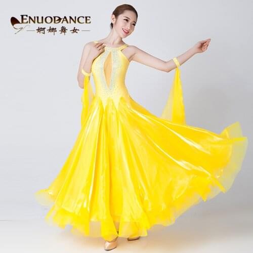 Lady Modern Dance Dress Girls Flamenco Dancing Wear Female Ballroom Dance Dresses Diamond Dancing Competition Dress D-0417