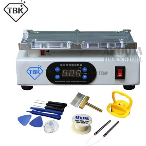 TBK LCD Middle Frame Heating Separating Machine For iPhone X XR XS Xs Max LCD Frame Remover Separation Refurbish Heating Table