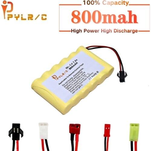 7.2v Rechargeable Battery For Rc toys Cars Tanks Robots Gun 800mah Ni-CD Battery AA 7.2v 800mah Batteries Pack For Rc Boat 1PCS