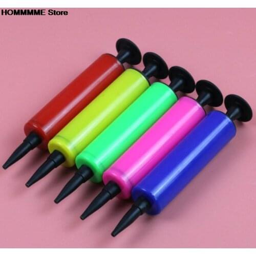 1pc Color Random Balloon Inflatable Tube Manual Mini Plastic Small Balloon Balloon Swimming Ring Inflatable