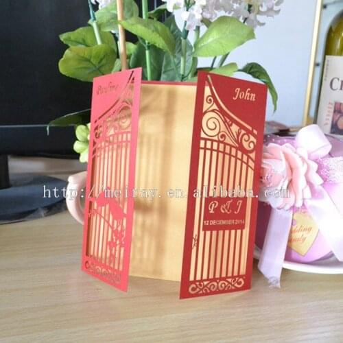 100pcs purplish red laser cut bird wedding invitations ,bird wedding favors from Mery crafts