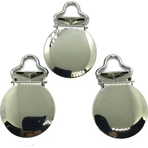 25pcs Small Loop 5mm Silver Color Metal Pacifier Clips Suspender Clips Rack Plating Free Shipping