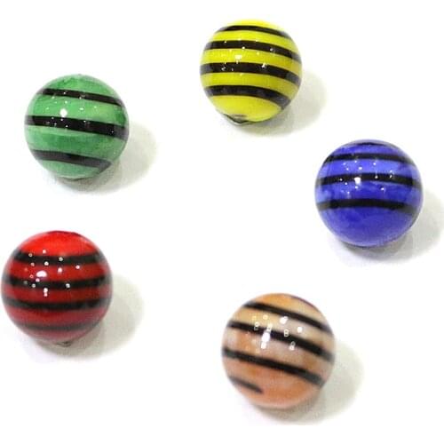 5pcs 16MM Colorful Different Style Murano Glass Marbles Ball Charms Ornaments Parent- Child Beads Game Pinball Pat Toys For Kids