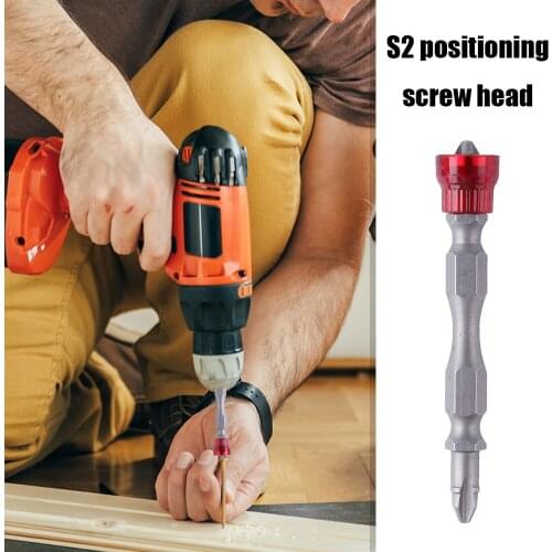 65mm 1/4 Inch Magnetic Ring Bit S2 Positioning Screw Head Electric Pneumatic Screwdriver Head Aluminum Ring Tool Double Head