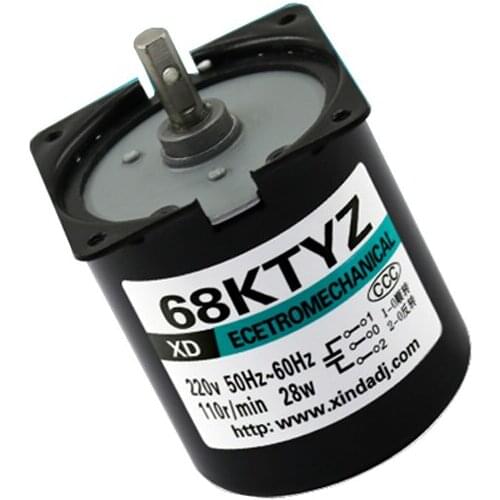 AC220V gear motor 2.5/5/10/15/20/30/50/60/80/100 rpm Strong Permanent Magnet Synchronous Gear Motor Low-speed AC motor