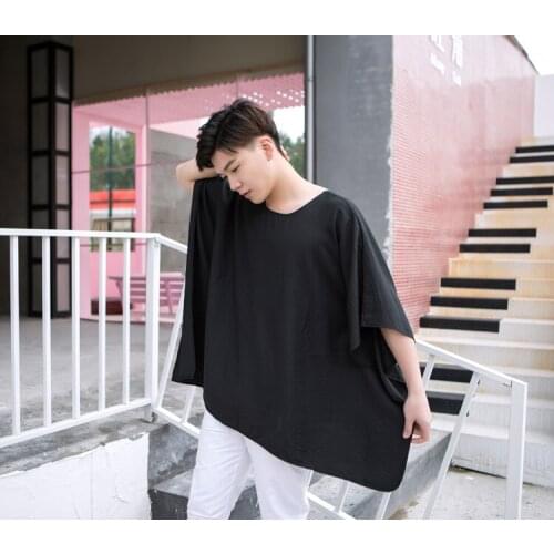 Alternative loose short sleeve T-shirt Korean mens fashion brand large size shirt half sleeve bat sleeve medium sleeve 5 / 5 s