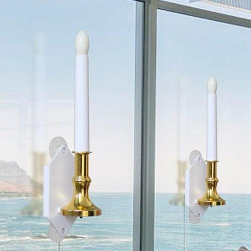 Flameless Taper Candles Flickering, Solar Powered Led Warm 3D Wick Light Window Candles, Christmas Home Wedding Decor