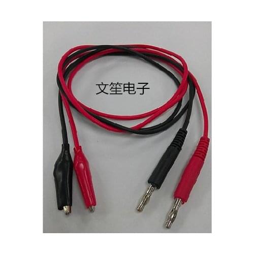Free shpping 1 Pair Alligator Testing Cord Cable Lead Clip to Banana Plug for Multimeter Test High Quality #WP0604