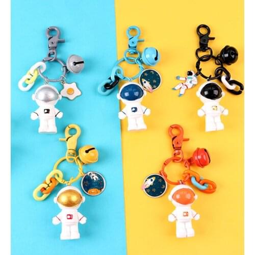 Outer Space Astronauts Keychains Cute Cartoon Baby Boy Girl Key Ring Women Lovely Bag Key Chain Monster New Key Accessories