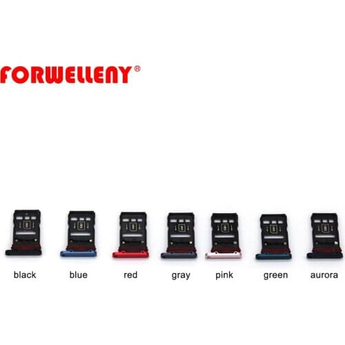 For huawei Mate 20 pro Sim Card Holder Slot Tray Adapters LYA-L09 L0C L29 black blue red gray pink aurora