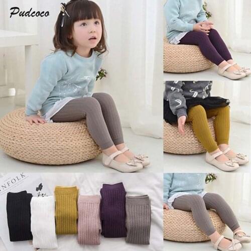 Baby Toddler Kids Boys Girls Cotton Tights 2019 Winter Knit Warm Solid Pantyhose Stockings Candy Color Tights 0-5Y