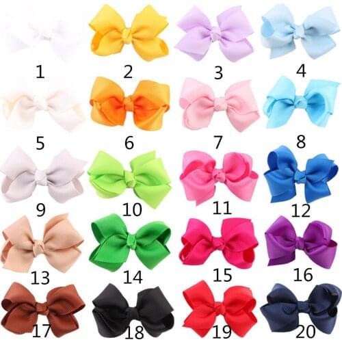 Grosgrain Ribbon bow Girl Hair Bows Boutique hair bow Girls dress shoes Hair Accessory 100pcs