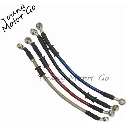 Short 27 34 39 cm Universal Motorcycle Dirt Bike Braided Steel Hydraulic Reinforce Brake line Clutch Oil Hose line Tube Pipe