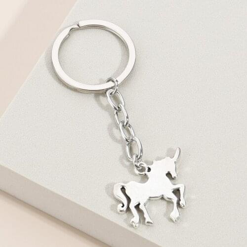 Cute Keychain Holy Unicorn Key Ring Animal Metal Key Chains Friendship Gifts For Women Men Handbag Accessorie Handmade Jewelry