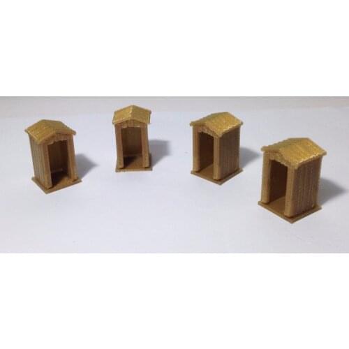 Outland Models Countryside / Trackside Shed x4 HO OO Scale Train Railway Layout