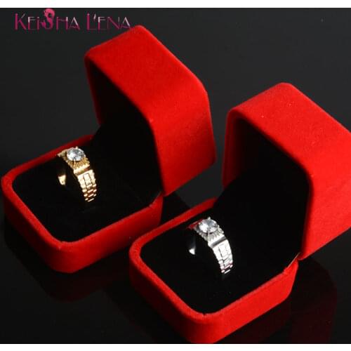 Not Fade High Quality Stainless Steel Weeding Rings for Men Genuine Austria Crystal 18KRGP Gold Color Anel Boy Full Size 7~12