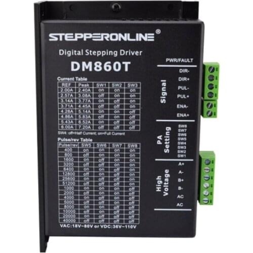 Nema34 Stepper Motor Driver DM860T 2.4-7.2A 18-80VAC or 36-110VDC
