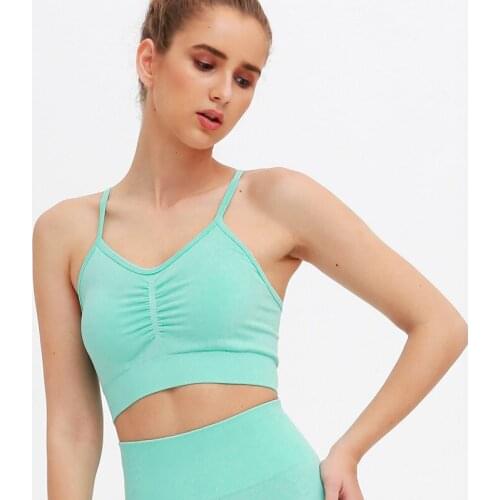 New Style Yoga Wear Moisture Wicking Top Sports Tight-Fitting Sexy Running Bra Women