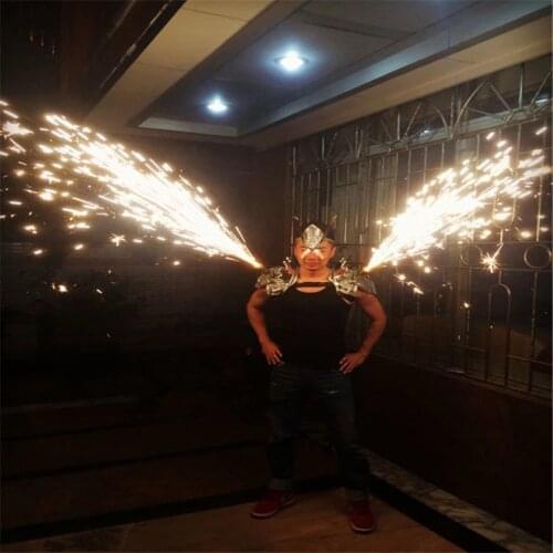 Ballroom dance stage wears Cold firework show costume shoulder party firework bra short show shoulderwear