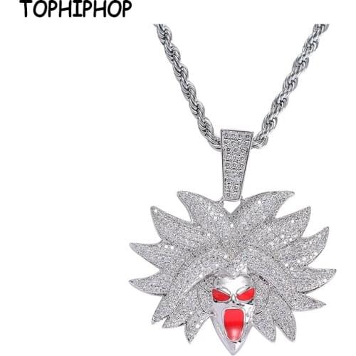 Hip Hop Cartoon Character Protagonist Avatar Pendant Fashion Hiphop Full Zircon Color Pendant Hip Hop Accessories
