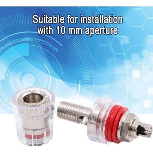 Silver Plated Brass Audio Amplifier Binding Post Banana Jack For HiFi DIY Audio Plug Socket Connector W1X3