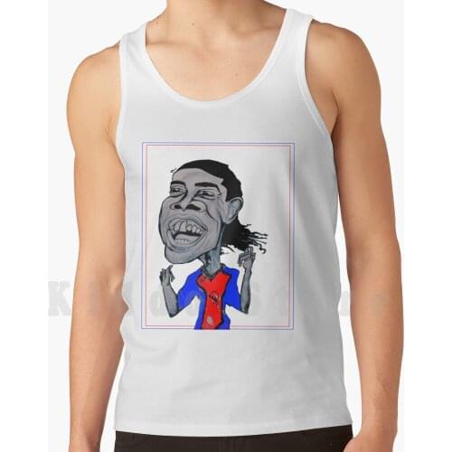 Ronaldinho Caricature Tank Tops Vest 100% Cotton Ronaldinho Football Soccer Brazil Ronaldo Legend Futebol Italy Pele R10