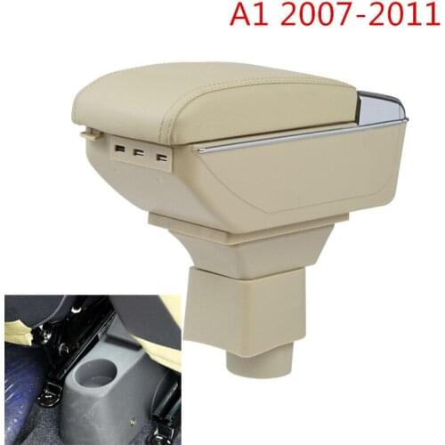 BIGGEST SPACE+LUXURY+USB Car armrest box central Storage content box with cup holder USB FIT FOR CHERY A1 A3 2007-11