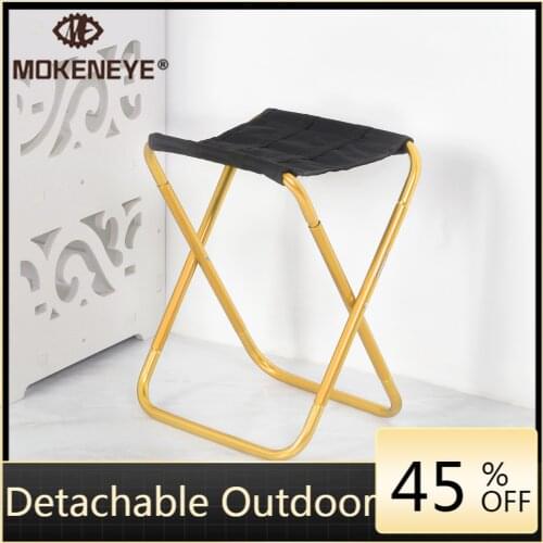 Detachable Portable Travel Outdoor Folding Chair Ultralight High Quality Outdoor Aluminium Alloy Fishing Chair Camping 7 Colors