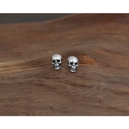 925 Sterling Silver skull Earrings earring jewelry A185