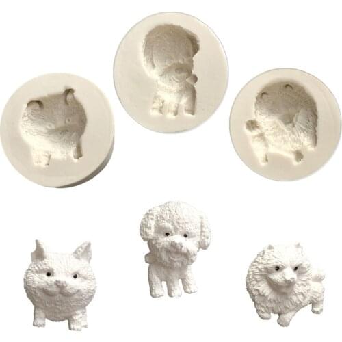 Cute Dog Siberian Husky Fondant Cake Silicone Mold Chocolate Candy Molds Cookies Pastry Biscuits Mould DIY Cookies Baking Tools