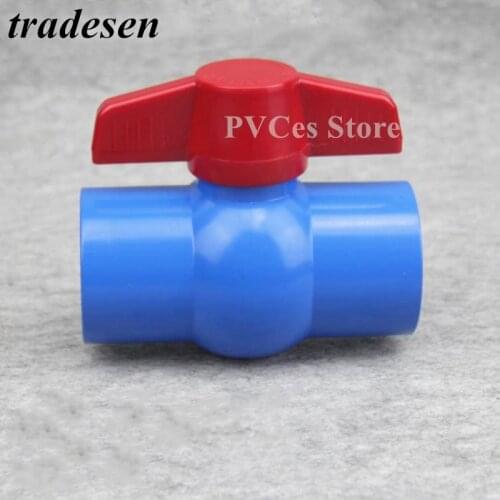 1pcs Blue 20-50mm Plastic PVC Ball Valve Water Flow switch 2 Way Valve Water Flow controller Valve Garden Aquarium accessories