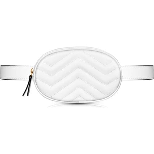 Geestock Waist Pack Designer Women Belt Bag Fashion Fanny Pack Crossbody Bags PU Leather Ladies Girls Phone Pocket