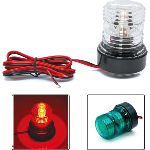 LED Navigation Light For Yacht Boat Stern Anchor Light 12-24V Pactrade Marine Boat Sailing Signal Light White Red Green 3 Color