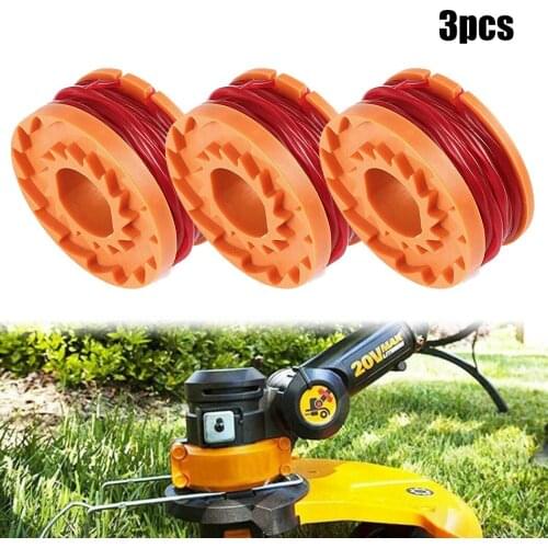 3Pcs MacAllister Strimmer Trimmer Spool And Line 1.5mm 1 X 2.5m For 18v Lithium-Ion Cordless Trimmer