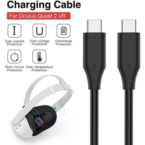 USB C to USB C Charging Cable For Oculus Quest 2 VR High Speed Transfer Data Wire 60W Fast Charge Dual Type C Cable 300cm